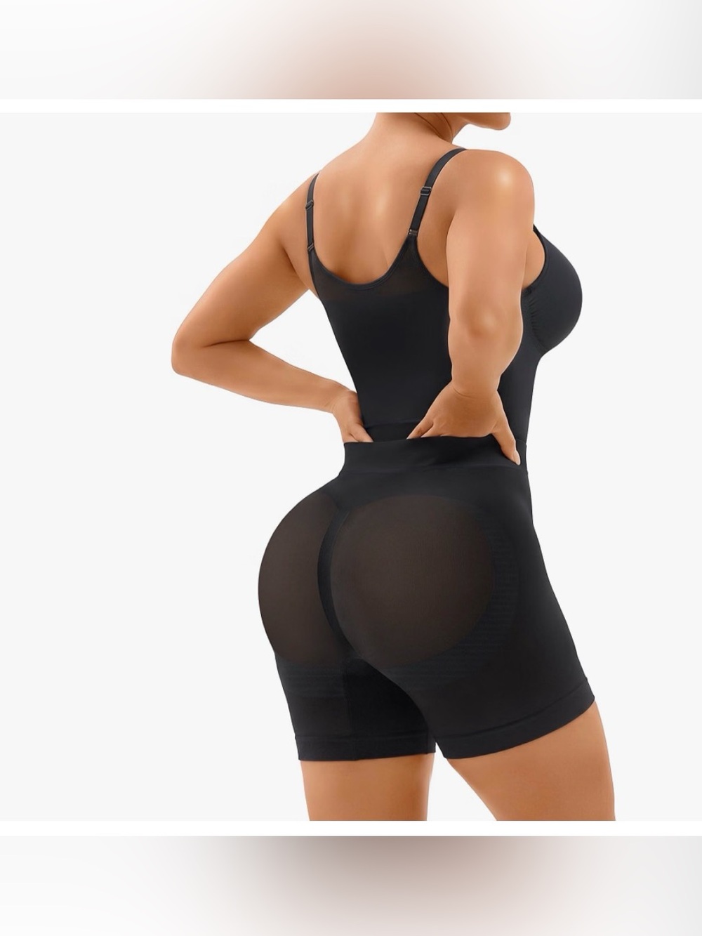 YIANNA Black Shapewear Bodysuit Shorts - Sculpting Women’s Intimates NEW SM-MD